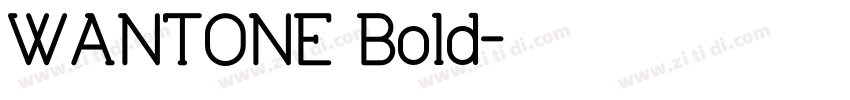 WANTONE Bold字体转换